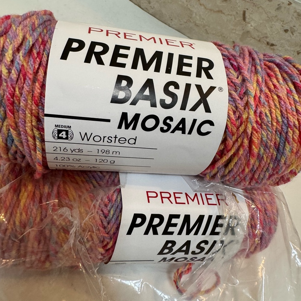 Premier Basix Mosaic Yarn in Vibrant Hues
